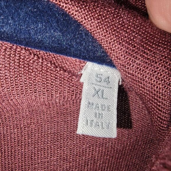 Stefano Ricci Men's Cashmere-Silk Quarter-Zip Polo Sweater w/ Crocodile size XL - Picture 12 of 12